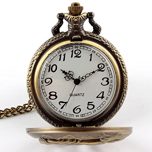Image of Vintage Cute Animal Pocket Watch, Long Chain Sweater Pendant Necklace, for Women Men Birthday Christmas Gift