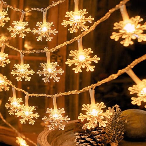 ZQX Weihnachtsstern Lichterkette,Sterne Fairy Lights, Lichterkette...