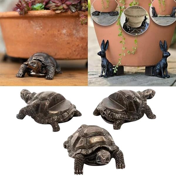 Generic 3PCS Cute Animal Shaped Potty Feet,Pot Feet for Planter Pots,Animal Statues Plant Stand Resin Pot Feet Planter Risers Flower Pot Holder