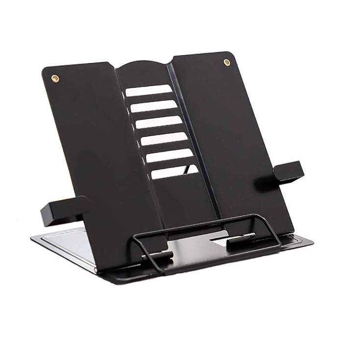Buy Metal Book Stand with Fixing Clips Folding Reading Book Holder