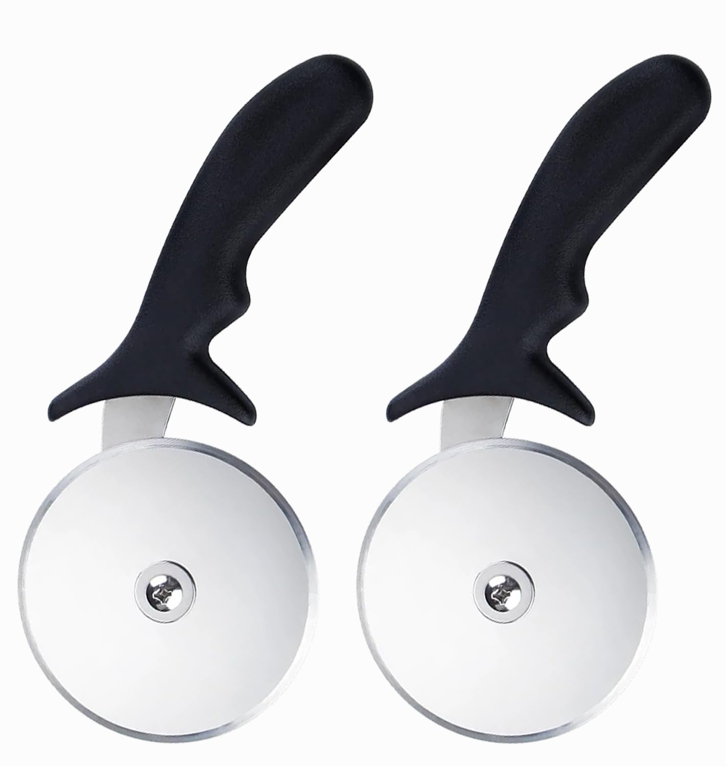 Pizza Cutter Pack of 2 - Home and Professional Use - Ideal for Cutting Pizza in Kitchens, Bars, Restaurants, Pizza and Buffets - Stainless Steel Blade, Ergonomic Grip and Easy Cleaning