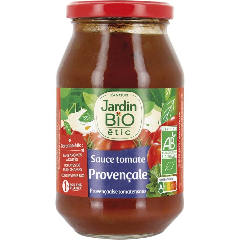 JARDIN BIO ETIC - Sauce Tomate Provencale Bio 510g - Douceur du Sud dans votre assiette - Préparée avec des ingrédients bio de qualité supérieure - Certifiée Agriculture Bi - Lot De 3 - Vendu Par Lot