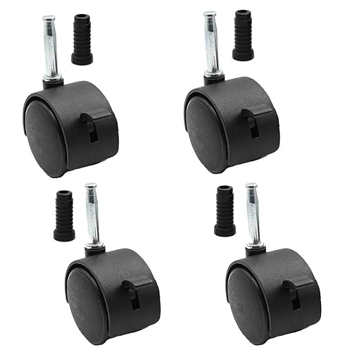 Ruedas giratorias, ruedas de ruedas pesadas de 2 pulgadas, ruedas giratorias de goma para cuna, juego de 4 ruedas para muebles, accesorios para