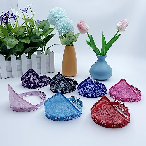 Newtensina Mode Hundebandana Halsband HundeHalsband Junge Mittel Bandana Hündchen Bandana mit Halsband für Hunde - Red - S