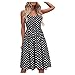 Soupliebe Femme Robe Été A-Line Chic Élégante Soirée Bretelles Dress sans Manches Plage Rétro Sexy Cocktail Robes Robes Vintage Décontractée Robes