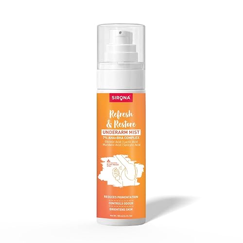 Sirona Even Tone Underarm Mist - 100 ml | For Reduces Pigmentation, Odour Control & Brightens Skin | Alcohol & Aluminium Free | Dermatologically Tested