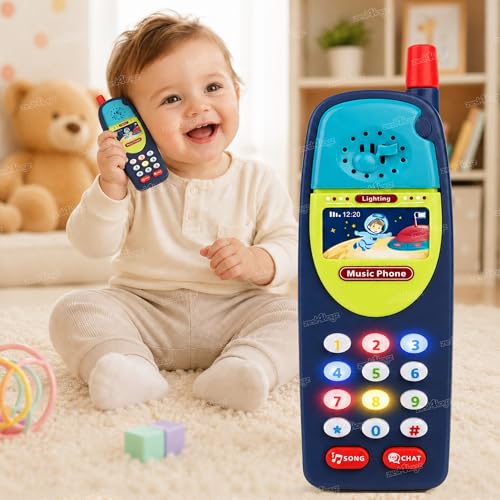 Image of Zest 4 Toyz Toy Phone for Kids Musical Mobile Phone Toy with Light & Sound Toys for Baby Pretend Play Mini Cell Phone Toy Birthday Gifts for Kids - Multicolor (Pack of 1) Battery Included