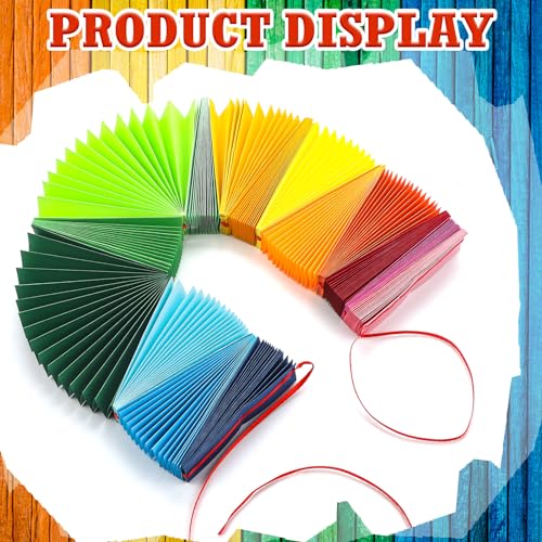 Image of 3 Pack Wedding Paper Fans Garland 15.6ft Colorful Background Ceiling Hanging Decorations Set for Birthday Party Supplies 3D Bachelorette Party Decorations (Rainbow)
