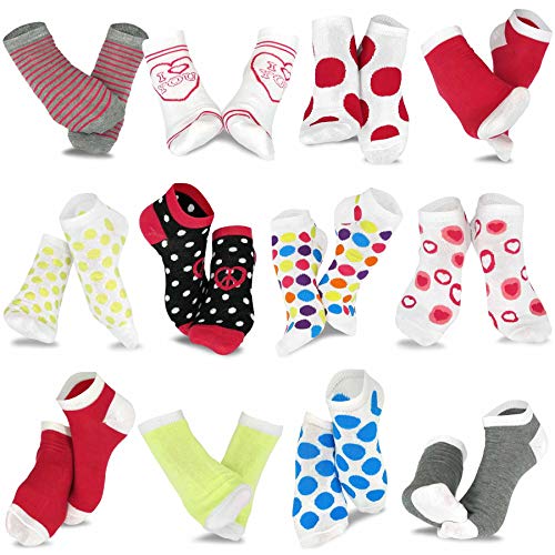 Image of Fun Novelty Low Cut Ankle Cute Socks School Dress Cheap Socks for Women Men Junior Teen 12pair 18pair