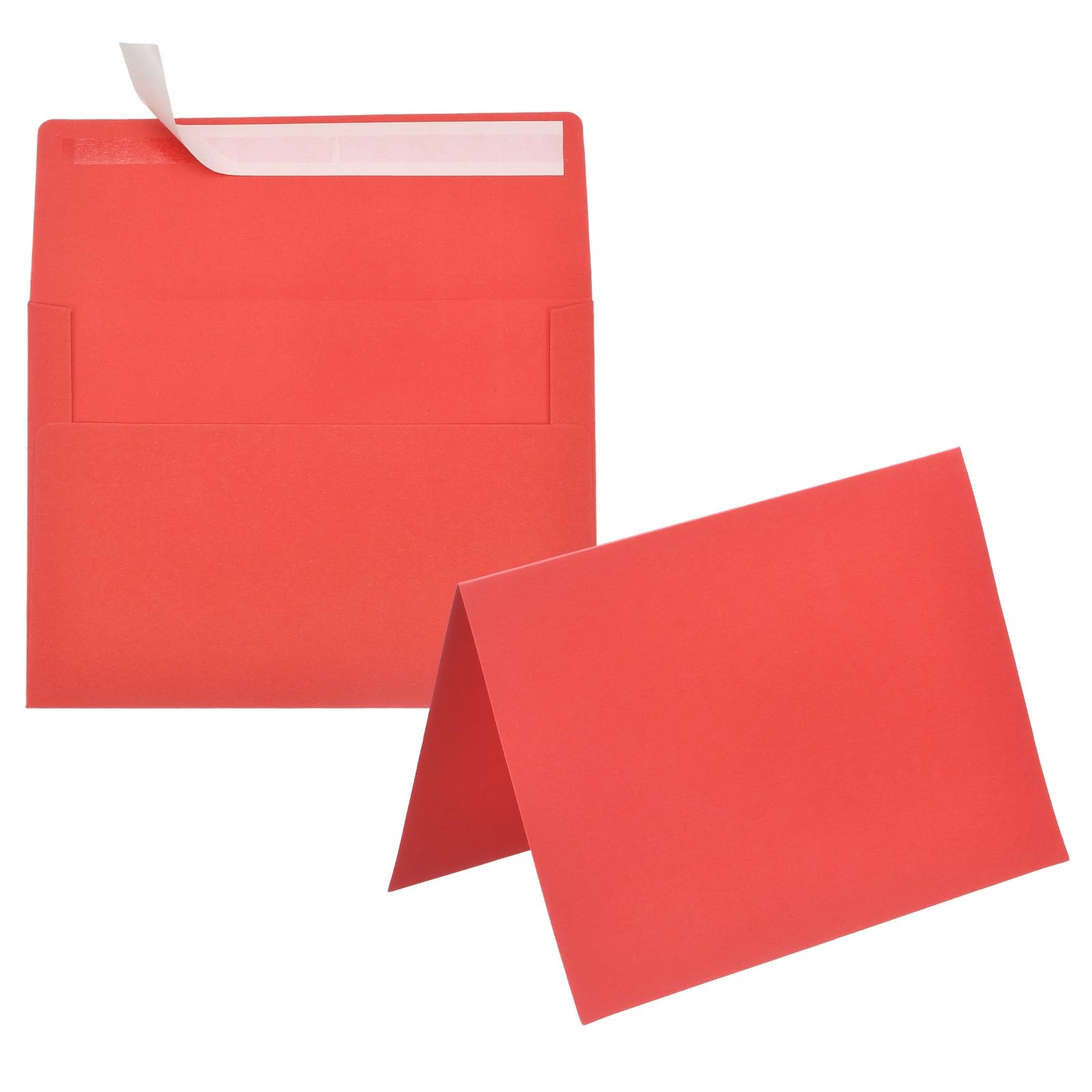 PATIKIL 20Pack Red 4x6 Envelopes with Cards, Self Seal A6 Envelopes with Folded Cardstock for Greeting Cards Wedding Greeting Birthday Invitations Letter Mailing