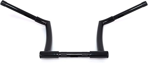 Miniatura 2 de Manillar ajustable desmontable de 12 pulgadas Black Rise Mini Ape Fat Chizeled (diámetro del área de la abrazadera 1 ") Compatible con modelos