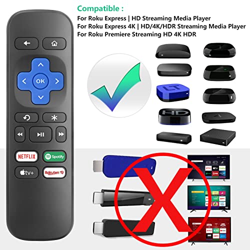 Remote-Control-for-Roku Express, for Roku Box for Roku Premiere for Roku Player (NOT for TV), black - Image 2