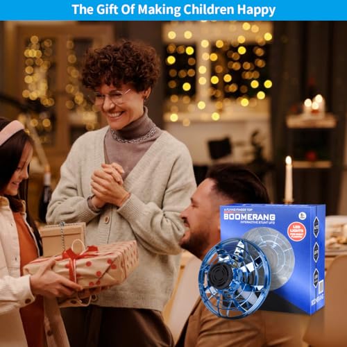 Flying Spinner Mini Drone,Flying Fidget Spinner, Toys for Boys 5-7 Mini UFO Drone with LED Lights with USB Rechargeable, 360° Rotation Flying Fidget Spinner for Adult and Kids