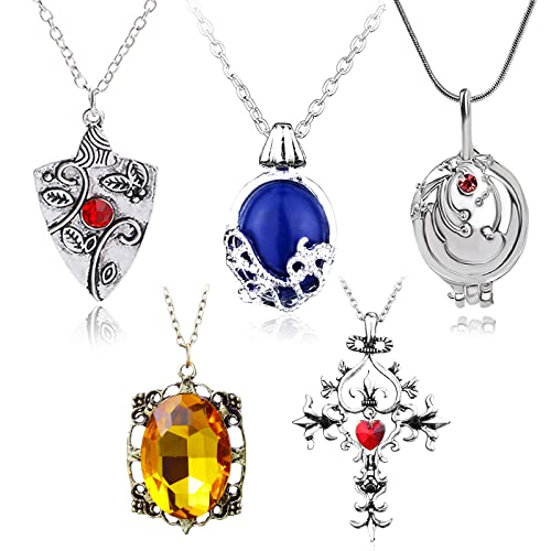 HJYZY Lot de 5 colliers avec pendentif Vampire Katherine et Elena Gilbert avec médaillon verveine pour les fans