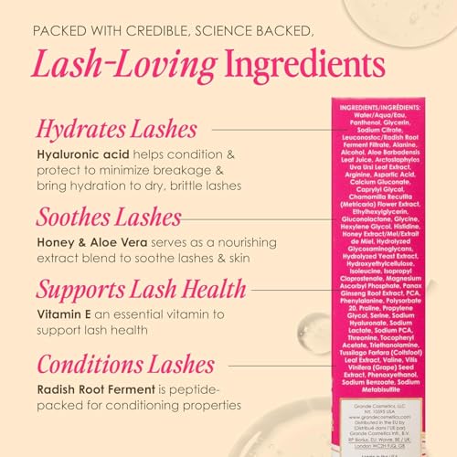 Image of Grande Cosmetics GrandeLASH-MD Lash Enhancing Serum - Peptide & Vitamin Infused Formula for Longer, Thicker, Fuller Looking Lashes - Ophthalmologist Tested, Cruelty-Free
