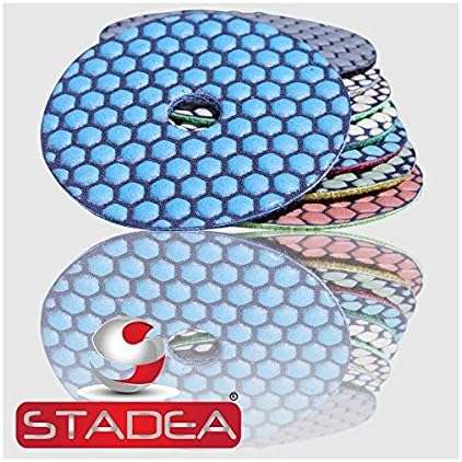 granite polishing pads dry set - 7 Pads 4 Inch Kit By Stadea