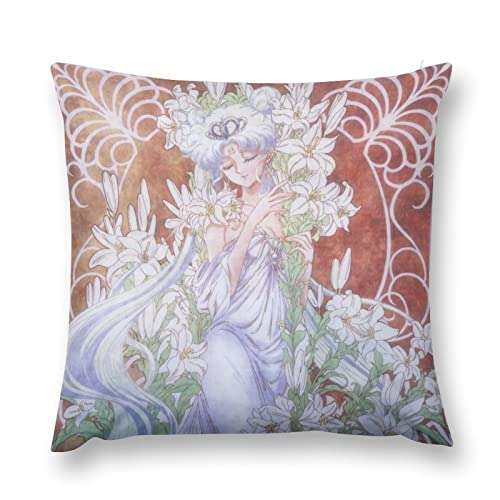 美少女戦士セーラームーン クッションカバー 抱き枕カバー 装飾枕カバー 座布団カバー グッズ ギフト アニメグッズ 着脱簡単 洗える ソファ背当て 両面プリント かわいい おしゃれ 車やソファー 18 "x18 "