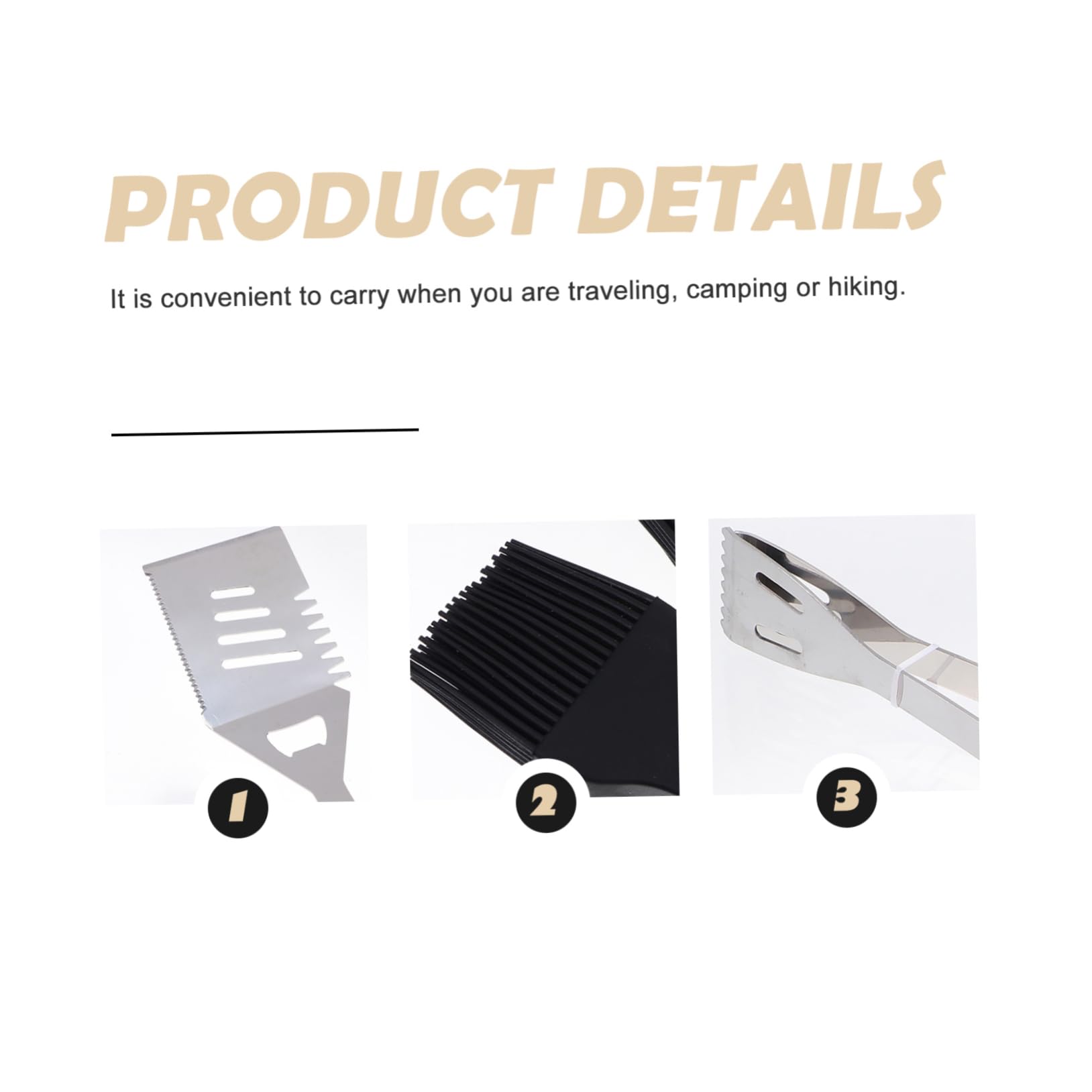 UPKOCH Utensili Barbecue in Acciaio Inox Kit Attrezzi Per Grigliata All Aperto Include Forchetta Coltello Spazzola Pala Pratico Per Barbecue