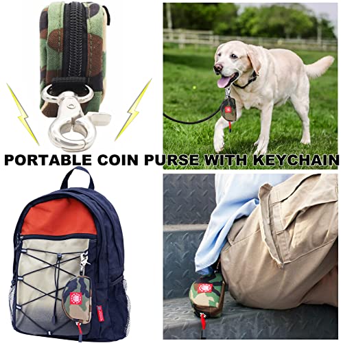 Rough Enough Coin Purse Holder Pouch For Women Men Kids With Keychain Camo Cordura #TOP4