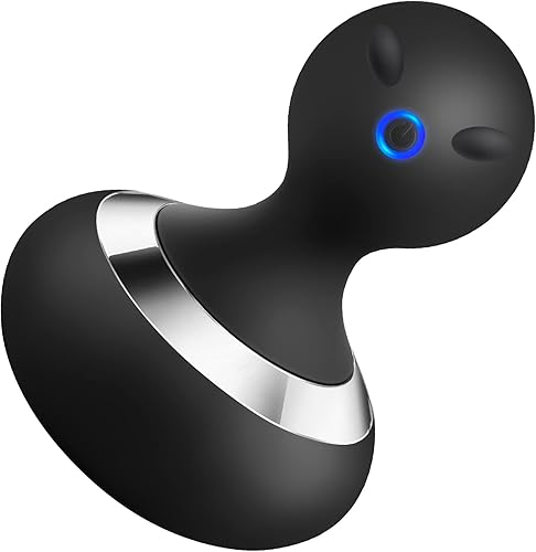 Masajeador eléctrico inalámbrico con 10 potentes vibraciones, masajeador de cuello de mano recargable (negro)