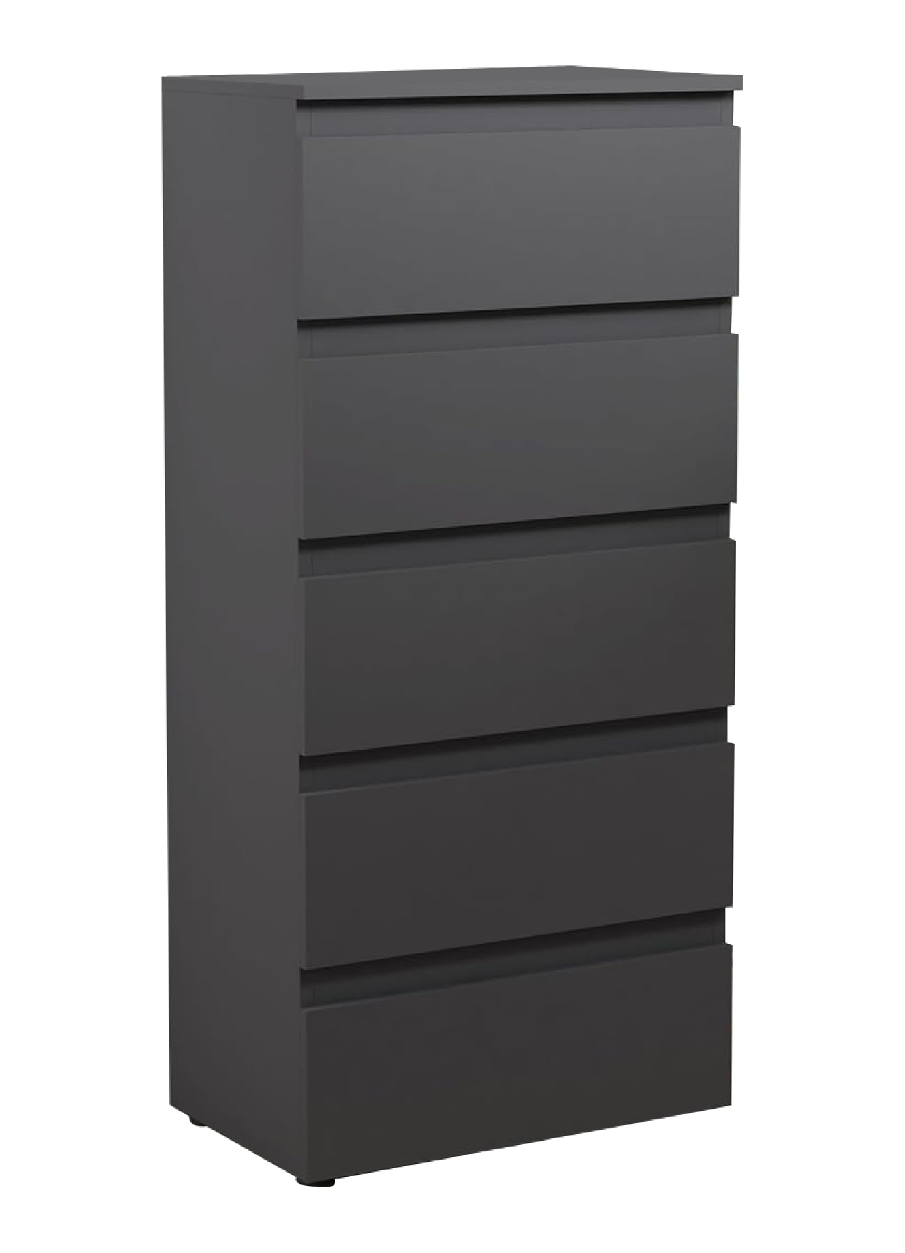 spot on dealz® 5 Drawer Chest of Drawers For Bedroom Cabinet Bed Side Living Room Modern Slim Side Storage Display Nightstand Cabinets Home Furniture Grey — image 1