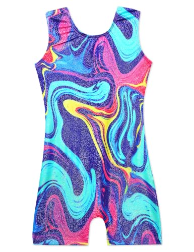 Image of Domusgo Gymnastics Leotards for Girls Sparkly One Piece Biketard Size 1-10Y