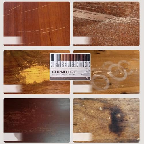 Marqueur de meubles faible odeur feutre retouche bois 12 nuances
