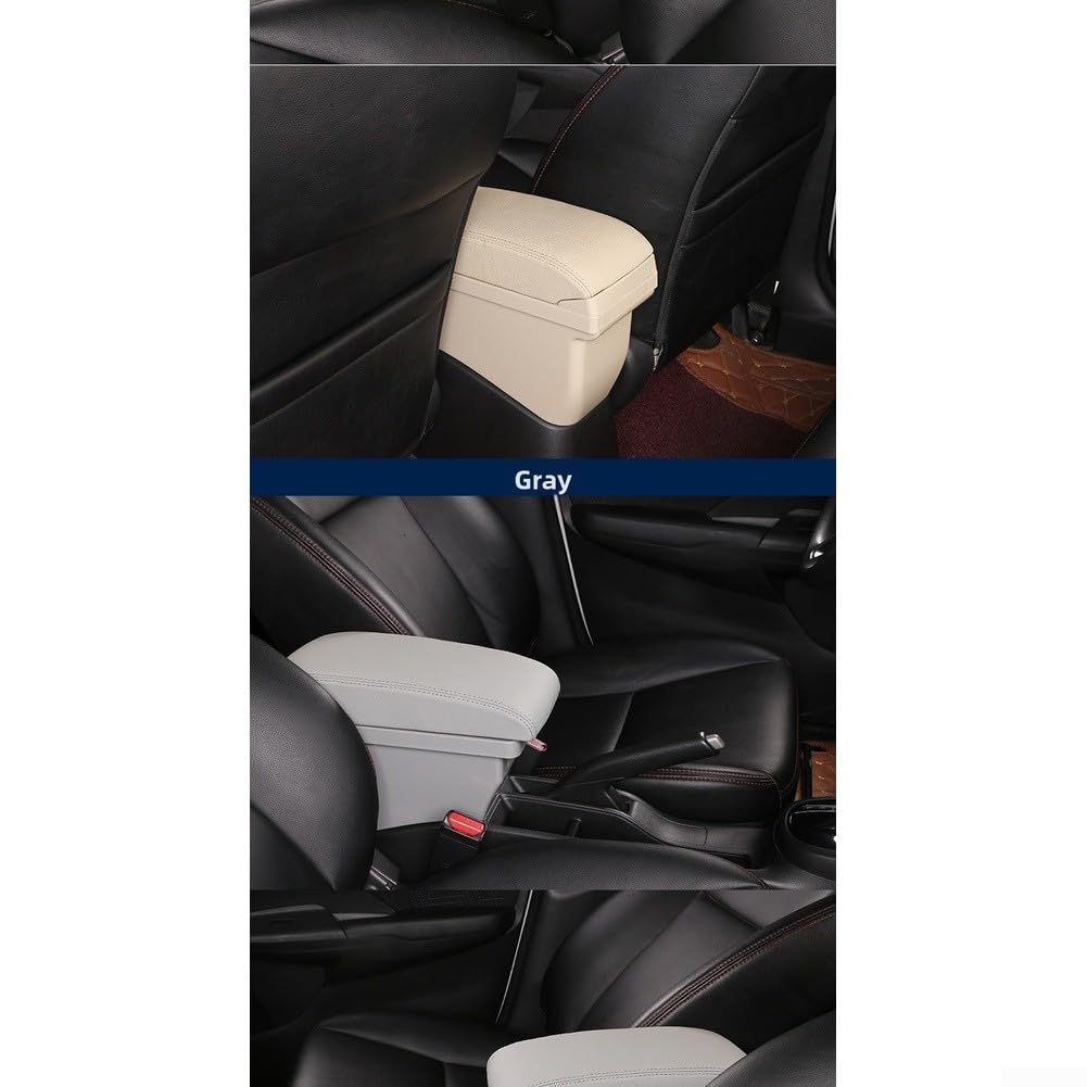 Armlehne aus Mikrofaser-Leder für Toyota zur Aufbewahrung von Vios (B)