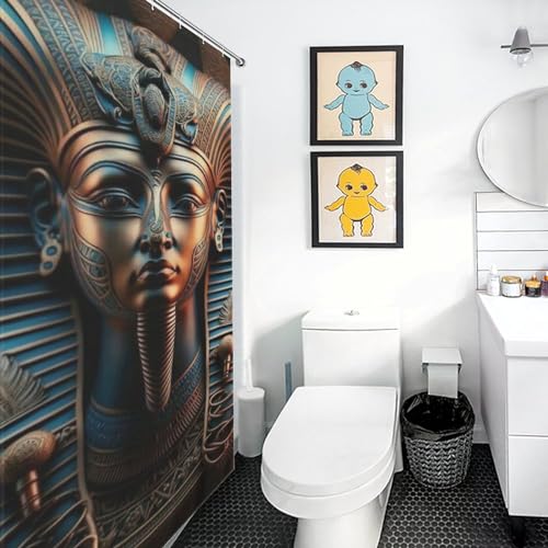 Rideau douche polyester imperméable Pharaon égyptien lavable 152x183cm