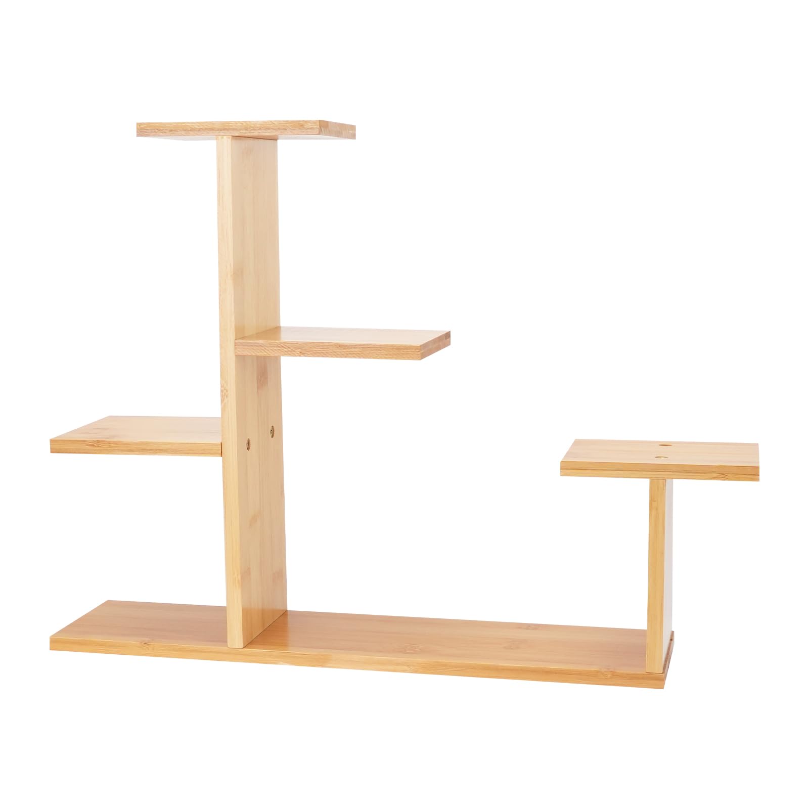 JUMRHFAN 5-&2 Tier Wood Small Square Plant Stand, Window Sill Plant Shelf