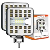 LED-Scheinwerfer Traktor 12 V 2 Stück Aluminium ABS 29 LED 6500 K 8,4 cm 3,34 Zoll IP65