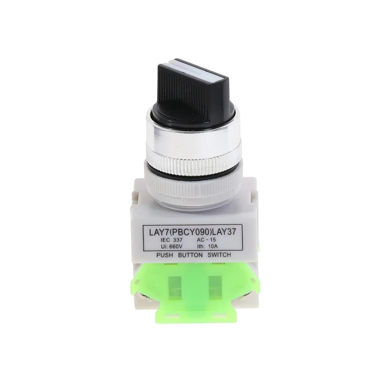 AARTERZZA 5Pcs LAY37-11X2 Ui660V 2 Position Industrial Selector Rotary Switch