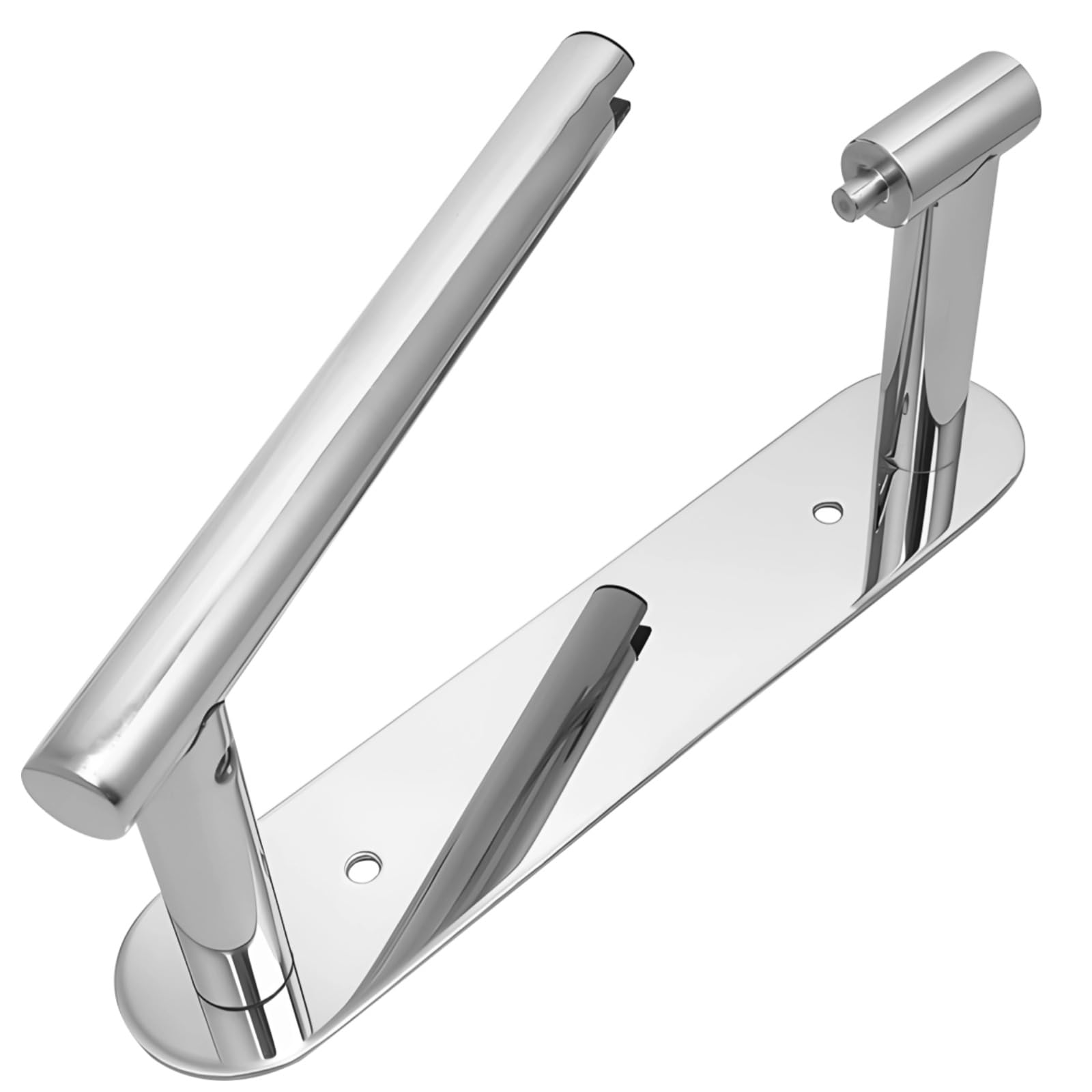 YOFAPA Toilet Paper Holder, Self Adhesive Toilet Roll Holder, No Drill 304 Stainless Steel Wall Mount for Bathroom, Swivel Design Stick On Toilet Roll Dispenser, Modern Glossy Finish