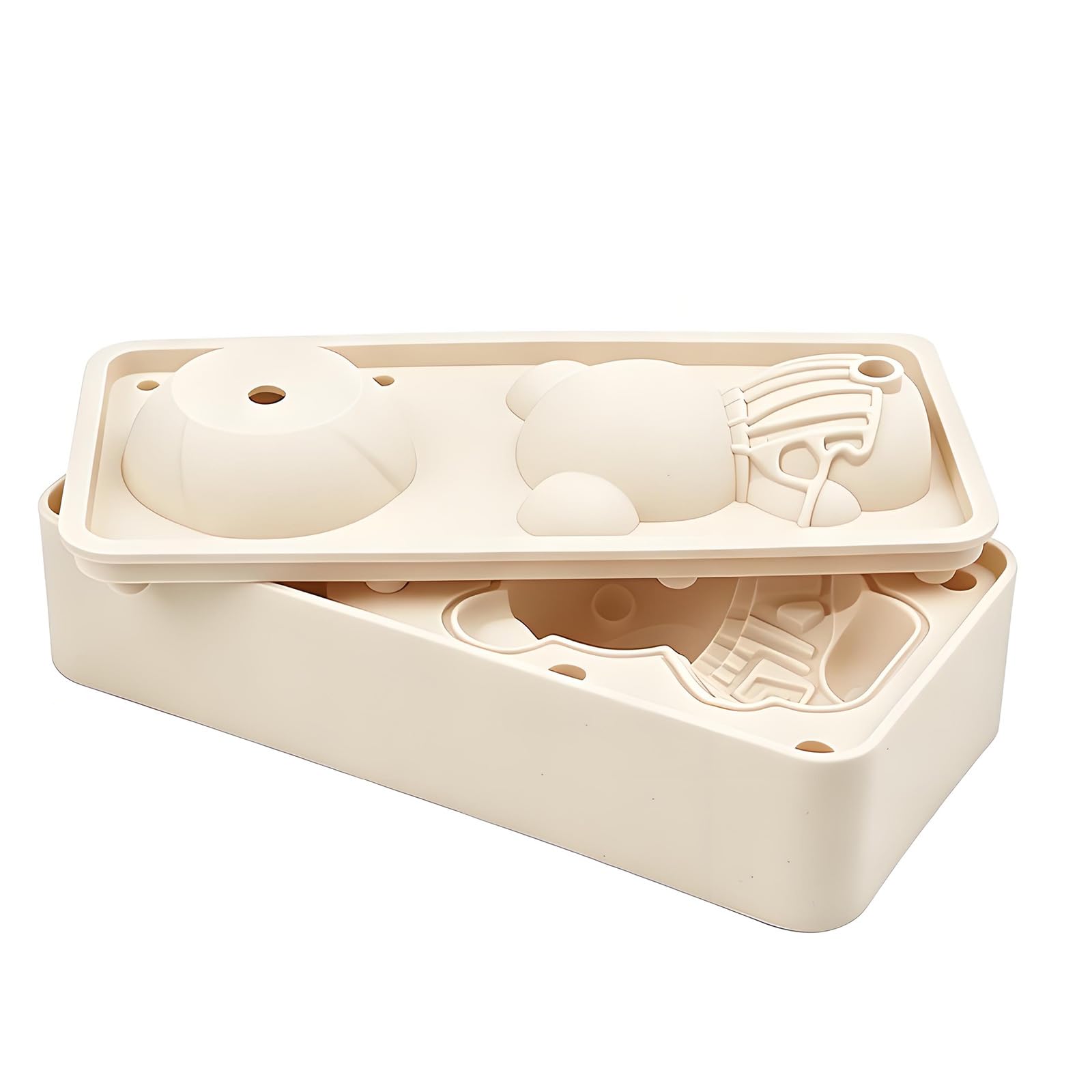Zxfdsfdbnm Safe Silicone Bear Ice Cream Mold Rose Iced Cubes Tray Recyclable Ice Cream Maker for Safe and Easy Iced Treats Silicone Popsicles Mold