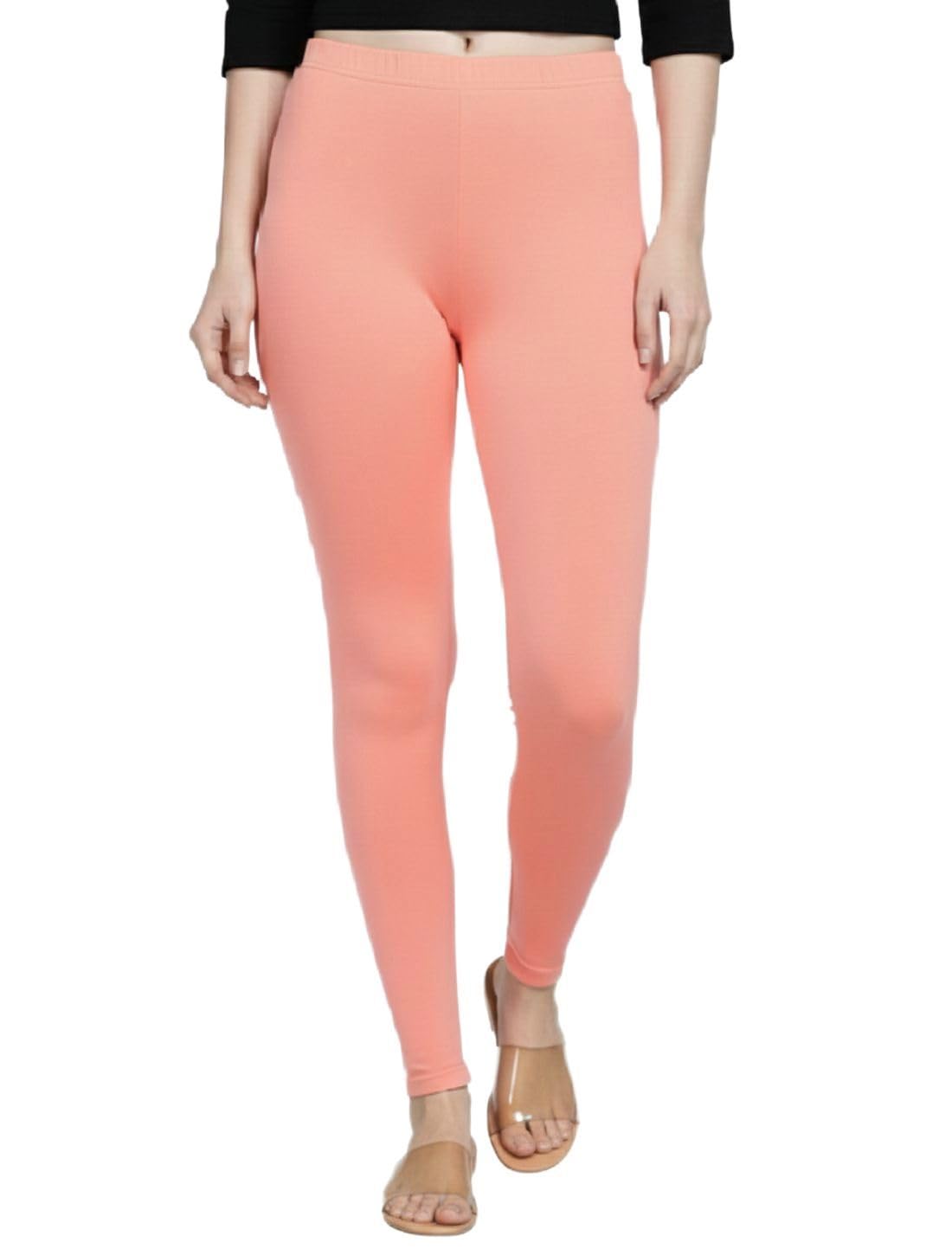 ZAYANQA Regular Fit Solid Stretchable Cotton Leggings for Women Ankle Length with Ultrasoft Wide Elastic Waistband |Western and Ethnic wear Ankle Length Leggings |Fashionwear|-image-41