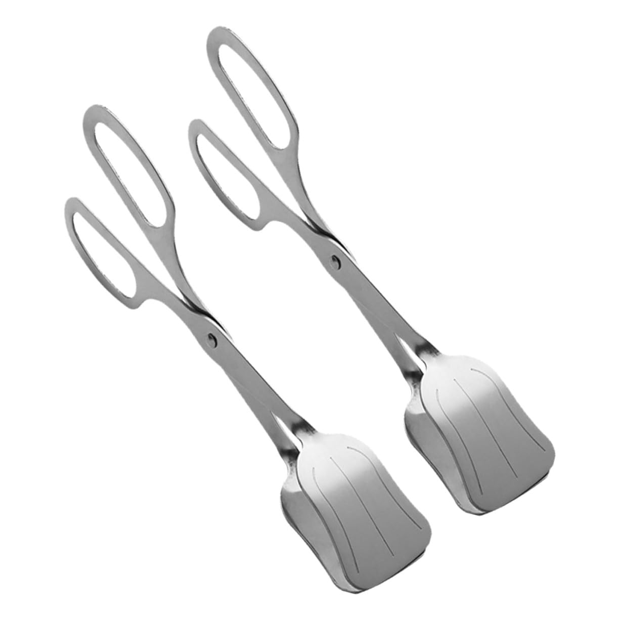 Lurrose 2pezzi Pinze per Insalata in Acciaio Inossidabile Pinze da Cucina per Servire Pane Torte e Bistecche per Alimenti Piccole Finitura Lucida Specchio