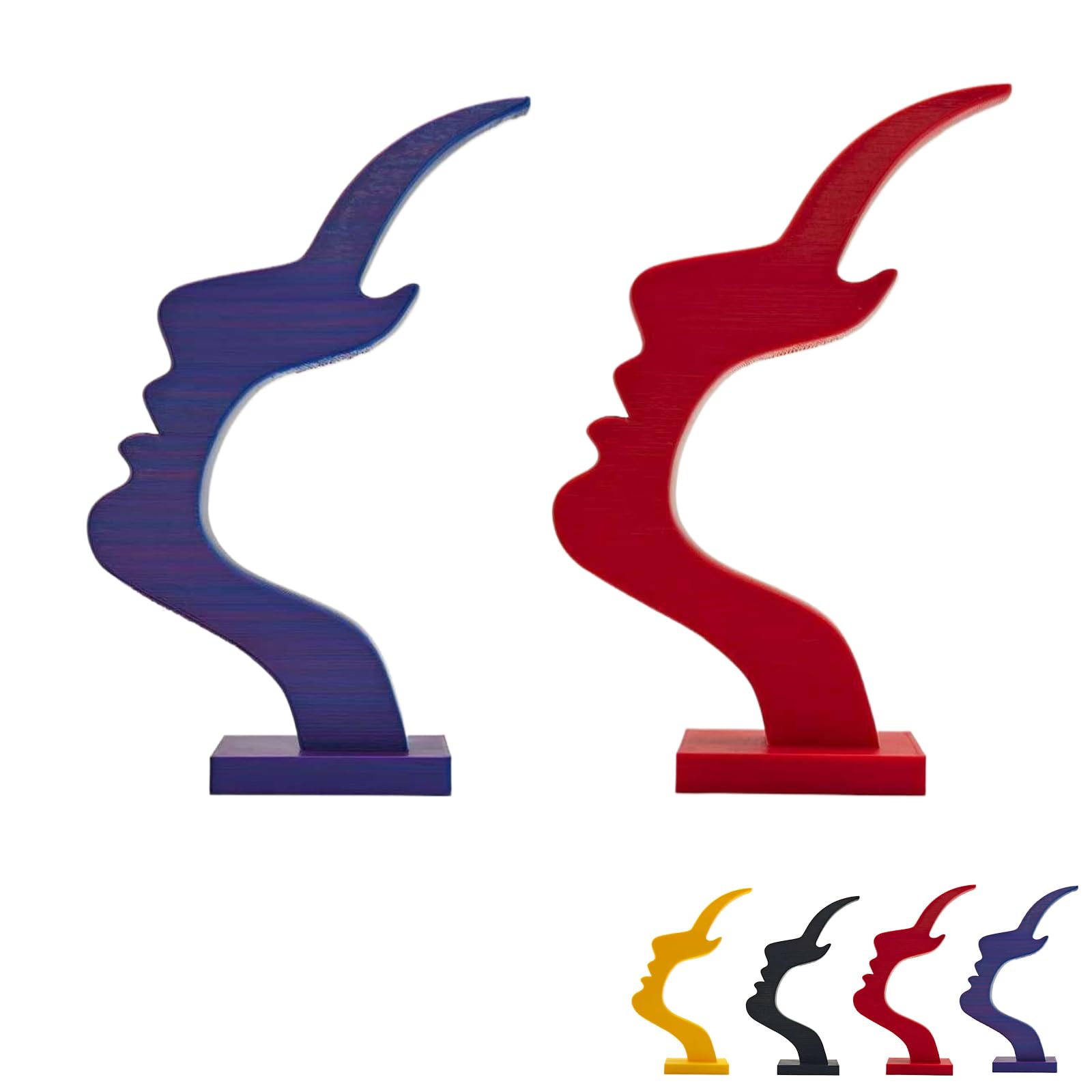 Photo 1 of (ONLY 1) YcaeyLnaR Creative Profile-Shaped Eyeglass Spectacle and Sunglasses Organizer - 2 Pack Eyewear Holder Stand 2025 NEW (Red and Blue-Violet)