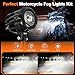 Motorcycle Auxiliary Lights,LEDMIRCY Motorcycle Driving Lights With Switch Wiring Harness Kit Fog Spot Light Waterproof and Shockproof Exploradoras LED Para Moto with Mount Brackets for ATV Snowmobile