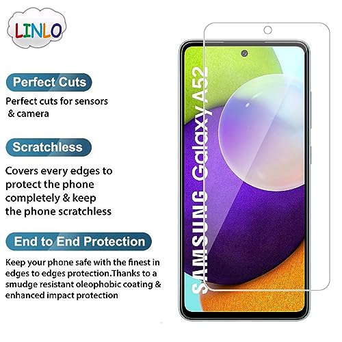 Image of Tempered Glass Screen Protector Compatible for Sam sung A54 5G / A53 / S20 FE / A52 / A52s / A51 / M31s with Full Screen Coverage; Except Edges and Easy Installation Kit(Transparent), Pack of 1