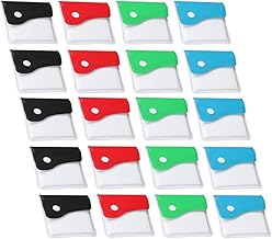 20 pcs cendrier de Poche, cendrier Poche Portable sans Odeur Compact PVC pour Bureau Bar café(4couleur, 8 * 8cm)