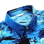 Men's Hawaiian Shirt Funky Blue Beach Printed Tropical Beach Shirt Casual Button Down Short Sleeve Floral Shirts Tops - Image 4