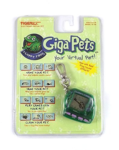Giga Pets - Floppy Frog - 1997 Original Tiger Electronic Virtual Pet LCD Game