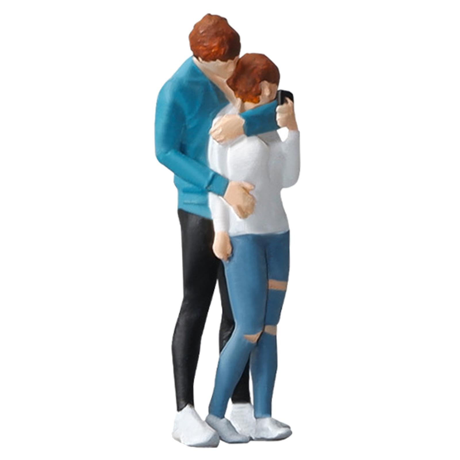 1/64 Scale Miniature Layout with Resin Characters for Street Scenes, Hand Painted Diorama Figures for Model Building and Desktop Decor