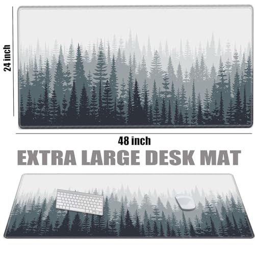 Image of 48x24 Mouse Pad Giant Forest Desk Mat Large Mousepad Gaming Mouse Mat Huge Oversized Desk Pad XXXL Computer Mat for Office Work Men