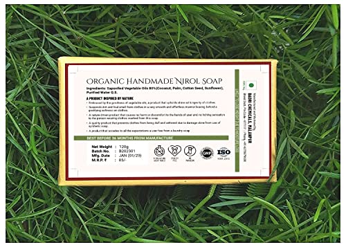 Image of Wellspring (Pack of 20) Nirol Natural Washing Laundry Soap Bar | Veg, Organic And Chemical Free| Baby Safe| For Sensitive Skin| Unscented Fragrance (2400 Grams)