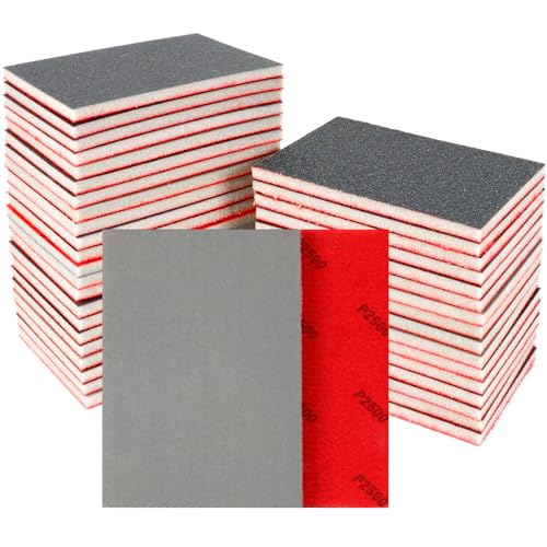 Image of 24 PCS Sanding Sponge Block 2500 Grit Wet Dry Sandpaper for Wood Metal