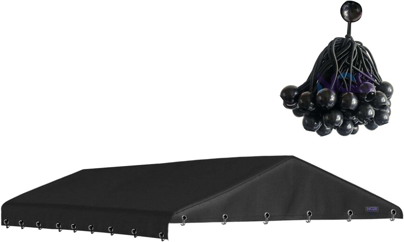 NGB Outdoor Kennel Cover for 10x15 Kennel (1.8h) with Elastic Cords