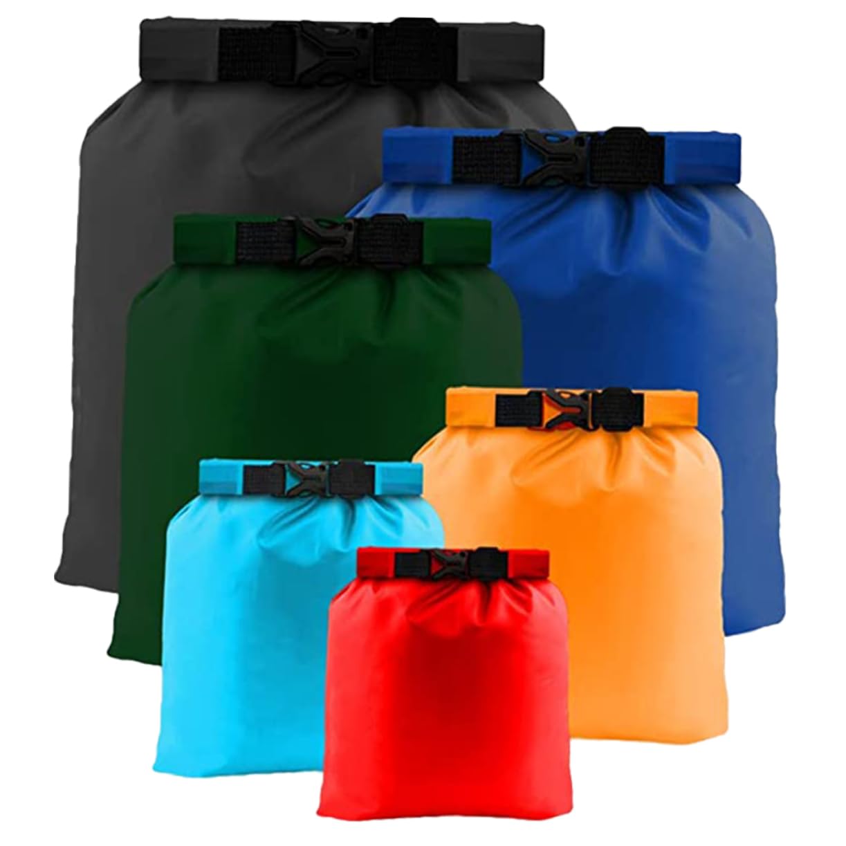 Toddmomy 2 Set Borse Impermeabili Sacche Leggere E Resistenti Per Attività Per Camping E Backpacking 6 Pezzi * 2