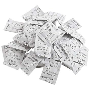 ELECTROPRIME 50 Pieces Silica Desiccant Drying Humidity Absorber Sachets Bags S9Z5