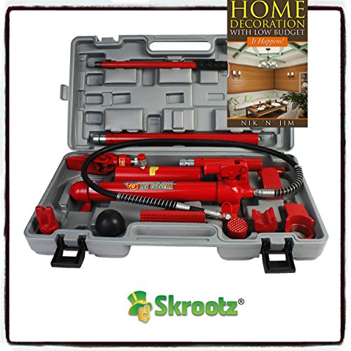 10 Ton Porta Power Hydraulic Jack Body Frame Repair Kit Auto Shop Tool Heavy Set by Skroutz